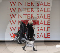 January Sale shoppers in Oxford Street London.