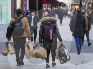 January Sale shoppers in Oxford Street London.