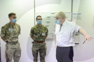 Prime Minister Boris Johnson visits Moulton Park Vaccine Centre