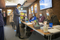 The Chancellor visits Haywards Heath vaccination centre.