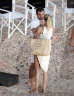 Frida Aasen and Tommy Chiabra seen enjoying a passionate kiss in St Barths