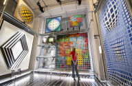 Selfridges unveil a major Victor Vasarely (French Op Art optical illusions pioneer) exhibition.