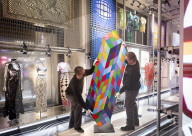 Selfridges unveil a major Victor Vasarely (French Op Art optical illusions pioneer) exhibition.