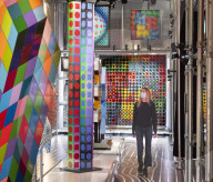Selfridges unveil a major Victor Vasarely (French Op Art optical illusions pioneer) exhibition.