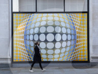 Selfridges unveil a major Victor Vasarely (French Op Art optical illusions pioneer) exhibition.