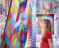 Selfridges unveil a major Victor Vasarely (French Op Art optical illusions pioneer) exhibition.