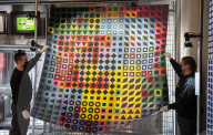 Selfridges unveil a major Victor Vasarely (French Op Art optical illusions pioneer) exhibition.