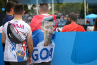 TENNIS - Fans von Novak Djokovic beim Spiel des Serben Lajovic in melbourne