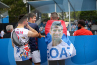 TENNIS - Fans von Novak Djokovic beim Spiel des Serben Lajovic in melbourne