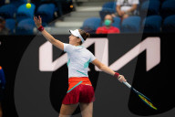 TENNIS - Belinda Bencic in Aktion in ersten Runde des Australien Open