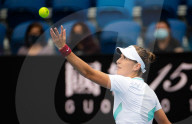 TENNIS - Belinda Bencic in Aktion in ersten Runde des Australien Open