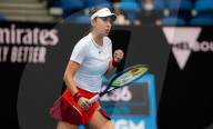 TENNIS - Belinda Bencic in Aktion in ersten Runde des Australien Open