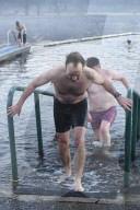 Matt Hancock finds himself in cold water as he enjoys London’s Serpentine.