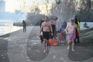 Matt Hancock finds himself in cold water as he enjoys London’s Serpentine.
