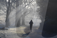 Foggy start to the day in Hyde Park