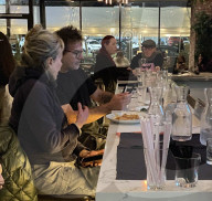 Kim Basinger and her hair stylist boyfriend of more than seven years Mitch Stone are seen together for the first time in three and a half years as they enjoy a dinner date watching Saturday Night Football in the San Fernando Valley.