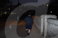 Boris out jogging today with Dilyn in Westminster.