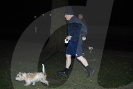 Boris out jogging today with Dilyn in Westminster.