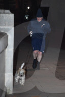 Boris out jogging today with Dilyn in Westminster.
