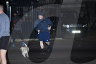 Boris out jogging today with Dilyn in Westminster.