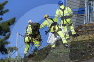 Workers dismantle London’s Marble Arch Mound