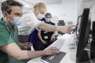 Prime Minister Boris Johnson visits Rutherford Diagnostic Centre