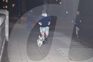 Boris Johnson out jogging with Dilyn today.
