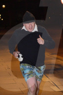 Boris Johnson out jogging with Dilyn today.