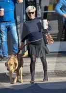 Selma Blair Gets Coffee  With her Service Dog Scout