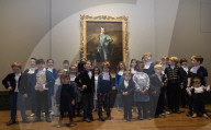 The Blue Boy by Thomas Gainsborough exhibition at the National Gallery, London.