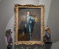 The Blue Boy by Thomas Gainsborough exhibition at the National Gallery, London.
