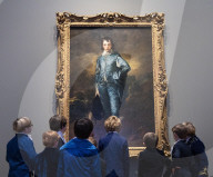 The Blue Boy by Thomas Gainsborough exhibition at the National Gallery, London.
