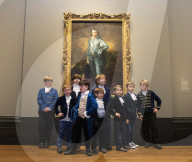 The Blue Boy by Thomas Gainsborough exhibition at the National Gallery, London.