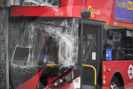 Three children and two adults in hospital after north-east London bus crash. 