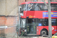 Three children and two adults in hospital after north-east London bus crash. 