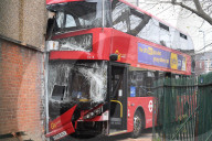 Three children and two adults in hospital after north-east London bus crash. 