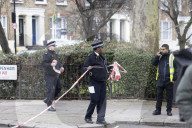 Arrest made after woman stabbed to death and man killed by car in London.
