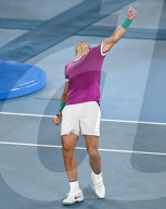 TENNIS - Rafael Nadal feiert den Sieg gegen Berettini am Australian Open