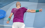TENNIS - Rafael Nadal feiert den Sieg gegen Berettini am Australian Open