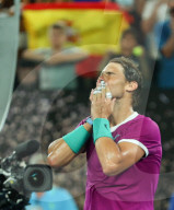 TENNIS - Rafael Nadal feiert den Sieg gegen Berettini am Australian Open