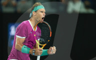 TENNIS - Rafael Nadal feiert den Sieg gegen Berettini am Australian Open