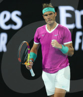 TENNIS - Rafael Nadal feiert den Sieg gegen Berettini am Australian Open