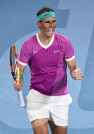 TENNIS - Rafael Nadal feiert den Sieg gegen Berettini am Australian Open