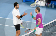 TENNIS - Rafael Nadal feiert den Sieg gegen Berettini am Australian Open