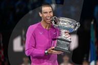 TENNIS - Rafael Nadal feiert seinen 21. Grand-Slam-Titel in Melbourne