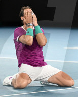 TENNIS - Rafael Nadal feiert seinen 21. Grand-Slam-Titel in Melbourne