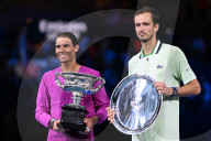TENNIS - Rafael Nadal feiert seinen 21. Grand-Slam-Titel in Melbourne