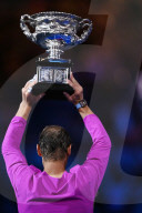 TENNIS - Rafael Nadal feiert seinen 21. Grand-Slam-Titel in Melbourne