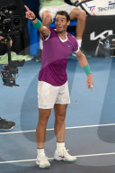 TENNIS - Rafael Nadal feiert seinen 21. Grand-Slam-Titel in Melbourne
