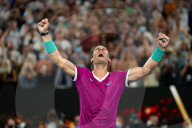 TENNIS - Rafael Nadal feiert seinen 21. Grand-Slam-Titel in Melbourne